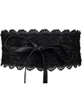 Camerazar Dámský krajkový pásek pro svetry a šaty, ekologická umělá kůže, délka 210 cm, šířka 9,5 cm
