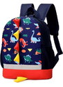 Camerazar Dětský batoh s 3D dinosaurem, polyester, nastavitelné popruhy, 28x24x10 cm
