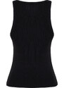 Trendyol Anthracite Pale Effect Fitted Halter Neck Ribbed Cotton Stretch Knit Undershirt