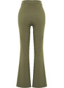 Trendyol Khaki Flare Slit Detail Woven Trousers