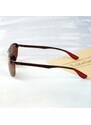 Camerazar Pánské polarizační sluneční brýle, hnědé kovové, UV 400 kat. 3 filtr, velikost 44-59-21-138 mm