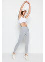 Trendyol Gray Seamless/Seamless Full Length Knitted Sports Leggings