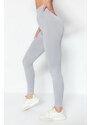 Trendyol Gray Seamless/Seamless Full Length Knitted Sports Leggings