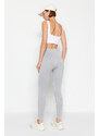 Trendyol Gray Seamless/Seamless Full Length Knitted Sports Leggings