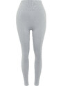 Trendyol Gray Seamless/Seamless Full Length Knitted Sports Leggings