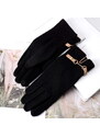 Camerazar Dámské dotykové rukavice, černé, polyester, délka 23 cm - šířka 8,5 cm