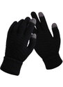 Camerazar Dámské hřejivé dotykové rukavice, černé, 100% akrylová příze, univerzální velikost