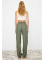 Trendyol Limited Edition Mint Straight Pleated Woven Trousers