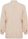 Trendyol Powder Aerobin Pearl Detailed Stylish Woven Linen Look Tunic