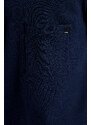 Trendyol Navy Blue Regular/Normal Fit Textured Fabric Labeled Polo Neck Tracksuit Set