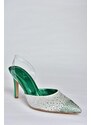 Fox Shoes P931536209 Green Pointed Toe Women's Shoes With Thin Heels