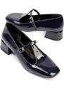 Capone Outfitters Women's Flat Toe T-Strap Low Heel Mary Jane Shoes