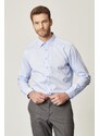 ALTINYILDIZ CLASSICS Men's Light Blue Non-Iron Non-iron Comfort Fit Comfy Cut 100% Cotton Classic Collar Shirt.