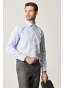 ALTINYILDIZ CLASSICS Men's Light Blue Non-Iron Non-iron Comfort Fit Comfy Cut 100% Cotton Classic Collar Shirt.