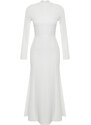 Trendyol White Bridal/Wedding Special Day Woven Evening Dress