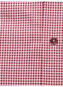 Willsoor Pánská červená károvaná slim fit košile s límečkem button-down 16238