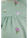 Trendyol Green Floral Embroidered Woven Shirt