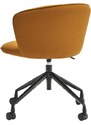 Hořčicově žlutá čalouněná kancelářská židle Teulat Add
