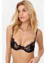 Trendyol Black Lace Capless T-Shirt Bra Knitted Bra