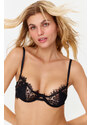 Trendyol Black Lace Capless T-Shirt Bra Knitted Bra