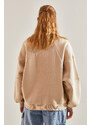 Bianco Lucci Women's Three Thread Raised Oversize Sweatshirt