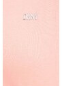 Mikina Dkny dámská, růžová barva, s kapucí, hladká, DP3J9279