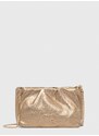 Kožená kabelka Tommy Hilfiger zlatá barva