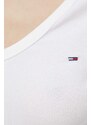 Tričko s dlouhým rukávem Tommy Jeans bílá barva, DW0DW17990