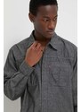 Džínová košile Levi's pánská, šedá barva, relaxed, s klasickým límcem