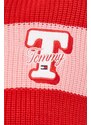 Kardigan Tommy Jeans dámský, červená barva