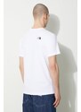 Bavlněné tričko The North Face M S/S Easy Tee bílá barva, s potiskem, NF0A87N5FN41