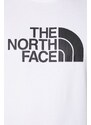 Bavlněné tričko The North Face M S/S Easy Tee bílá barva, s potiskem, NF0A87N5FN41