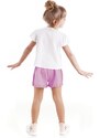 Denokids Ribbed Rabbit Girls Kids T-shirt Shorts Set