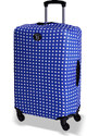 Obal na cestovní kufr BERTOO - Modré puntíky velikost M