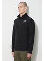 Fleecová mikina The North Face M 100 Glacier 1/4 Zip černá barva, s aplikací, NF0A855WJK31