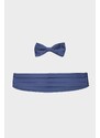 ALTINYILDIZ CLASSICS Men's Navy Blue Bowtie-Sash Set