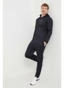 Mikina Calvin Klein Performance pánská, černá barva, s kapucí, s potiskem