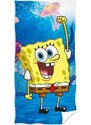 Carbotex Dětská plážová osuška veselý SpongeBob - 100% bavlna - 70 x 140 cm