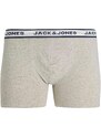 JACK & JONES Boxerky námořnická modř / světle šedá / černá / bílá