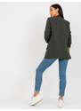 Fashionhunters Tmavá khaki elegantní sako od Adély