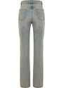 Trendyol Blue Pale Eekt Vintage džíny s nízkým pasem a širokými nohavicemi