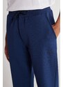 AC&Co / Altınyıldız Classics Unisex Indigo Standard Fit Normal Cut, Flexible Cotton Sweatpants with Pockets.