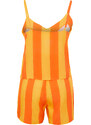 Trendyol Orange Striped Undershirt-Shorts Woven Pajamas Set