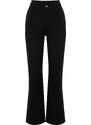 Trendyol Black Belt Detailed High Waist Wide Leg Jeans