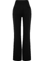 Trendyol Black Belt Detailed High Waist Wide Leg Jeans