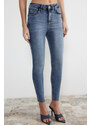 Trendyol Blue High Waist Skinny Jeans