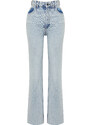 Trendyol Light Blue High Waist Wide Leg Jeans