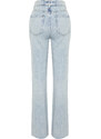 Trendyol Light Blue High Waist Wide Leg Jeans