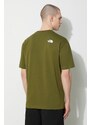 Bavlněné tričko The North Face M Nse Patch S/S Tee zelená barva, s aplikací, NF0A87DAPIB1