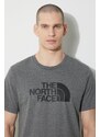 Tričko The North Face M S/S Easy Tee šedá barva, s potiskem, NF0A87N5DYY1